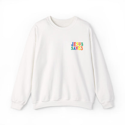 Jesus Saved Embroidered Crewneck Sweatshirt