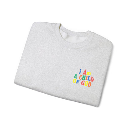 i Am a Child of God Embroideredd Crewneck Sweatshirt