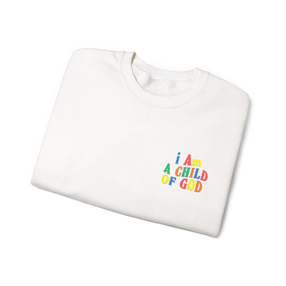 i Am a Child of God Embroideredd Crewneck Sweatshirt