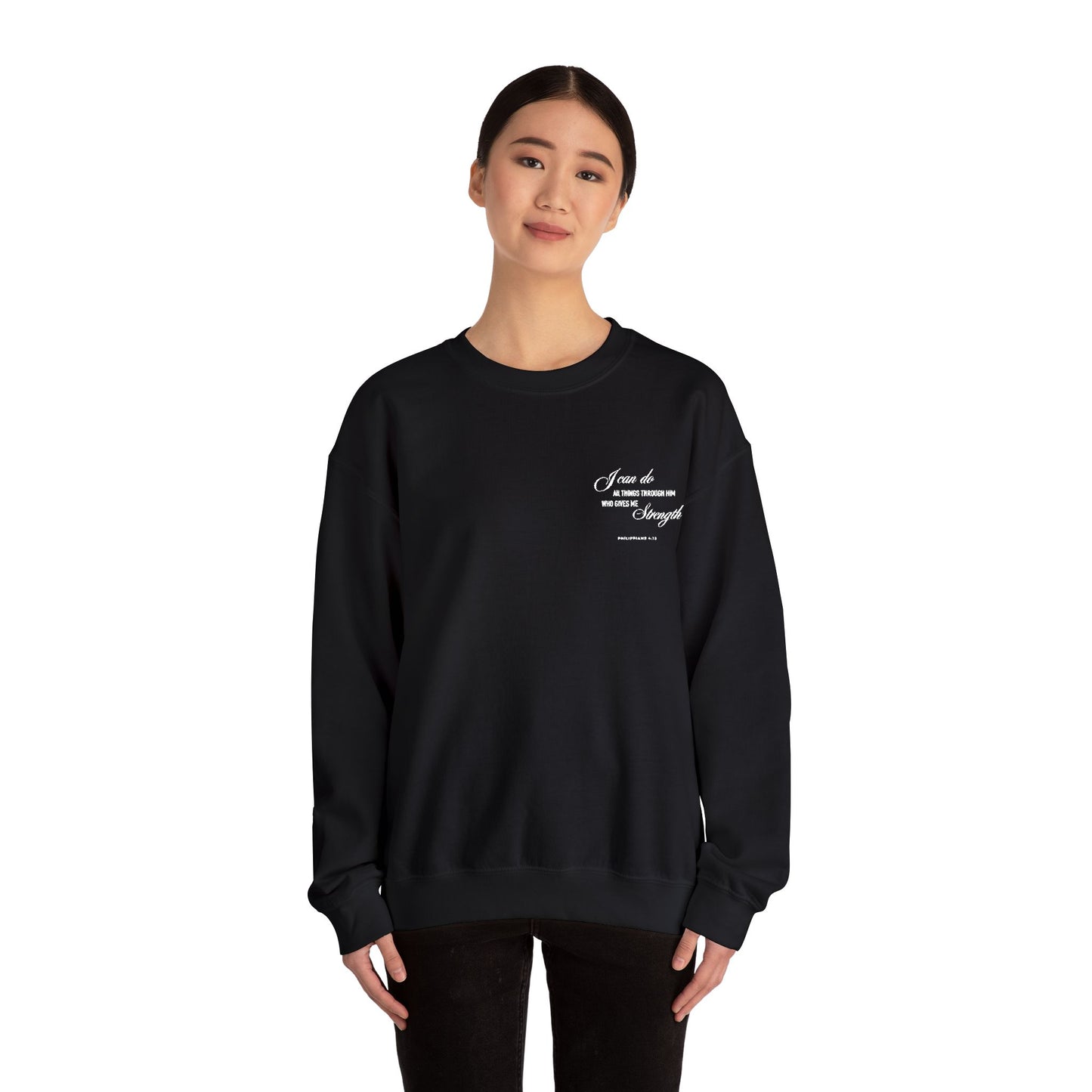Philippians 4:13 Embroidered Crewneck Sweatshirt