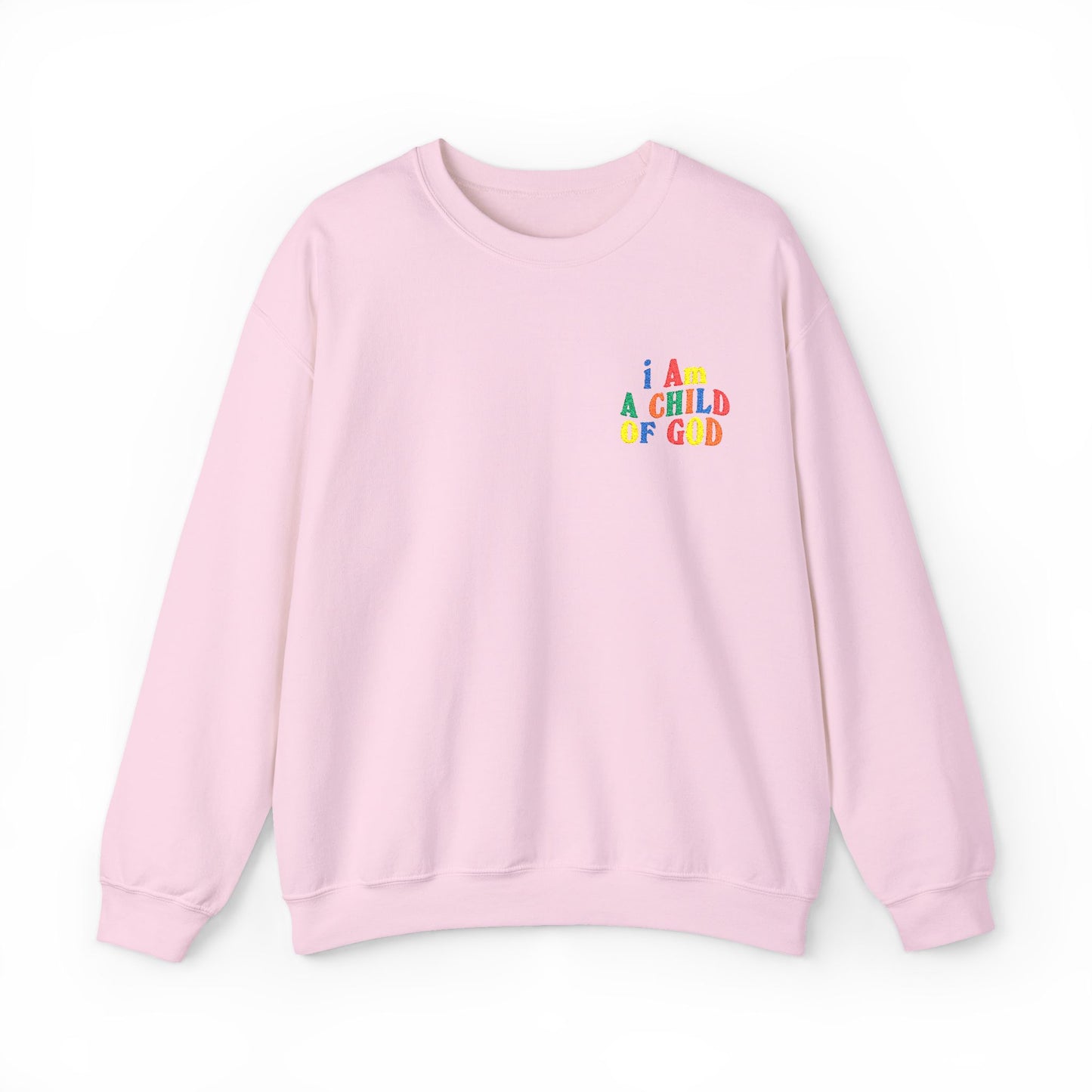 i Am a Child of God Embroideredd Crewneck Sweatshirt